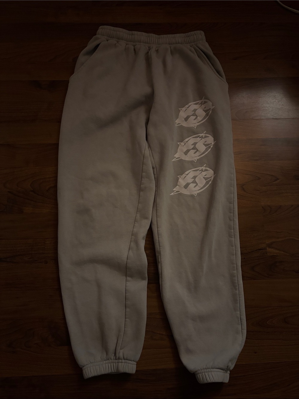 Men's Gray Sweatpants with Side Logo - Joggers